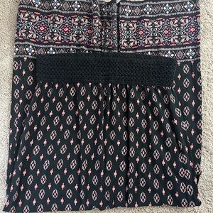 American Rag Black and Pink Maxi Skirt